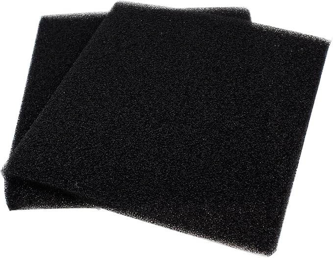 AQUANEAT 2 Pack Aquarium Bio Sponge Filter Media Pad Cut-to-Size Open Cell Foam Sheet for Fish Tank Sump (9" x 9" x 0.5") Black-PawvioPets