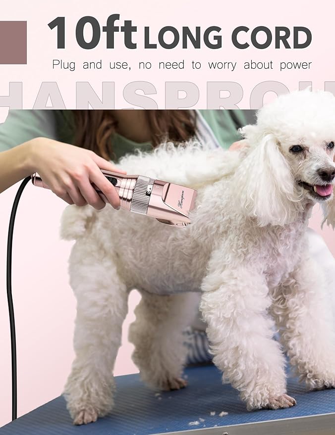 Dog Clippers for Grooming,Upgraded 36V Heavy Duty Dog Clippers,Professional Pet Hair Trimmer for Thick Coat,Corded Pet Clipper with Guard Combs Brush-PawvioPets