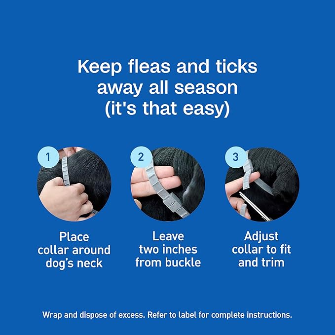 Adams Flea & Tick Collar Plus for Dogs & Puppies |2 Pack |12-Month Protection |One Size Fits All Dogs & Puppies 12 Weeks and Older |Kills Fleas and Ticks |Repels Mosquitoes (excluding California)-PawvioPets