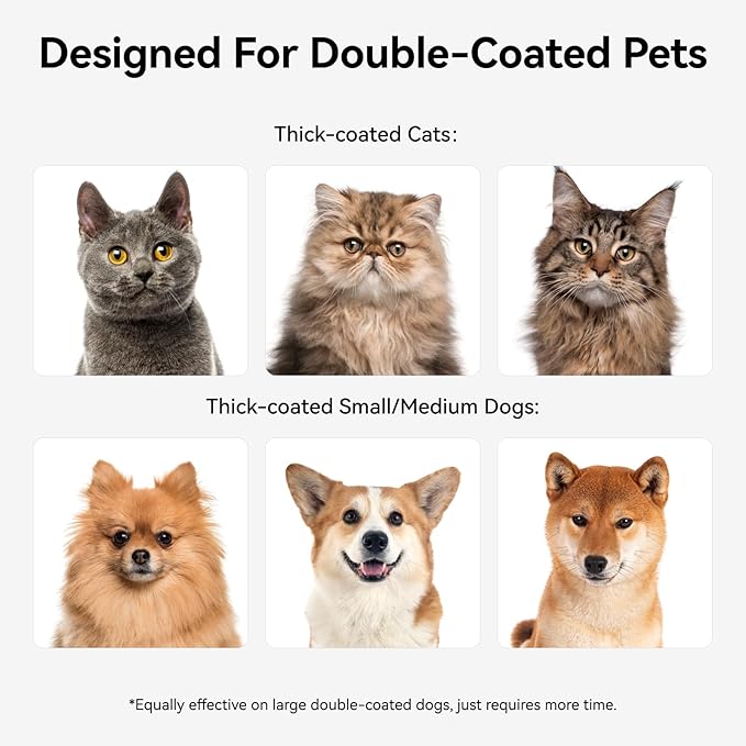 aumuca Undercoat Rake for Cats & Small/Medium Dogs – Deshedding Brush & Dematting Comb for Double-Coated Pets with Long or Short Hair, Matted Fur – Grooming Tool for Kitten, Puppy, Rabbit and Horse-PawvioPets