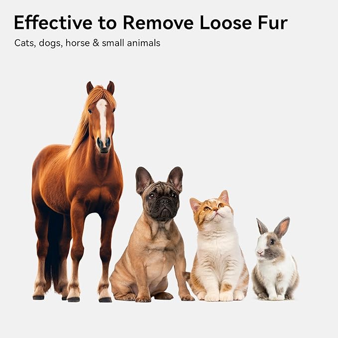 aumuca Cat and Dog Grooming Brush for Shedding, Removes Loose Fur from Long or Short Haired Pets - Ideal for Cats, Kittens, Rabbits, and More - Purple-PawvioPets