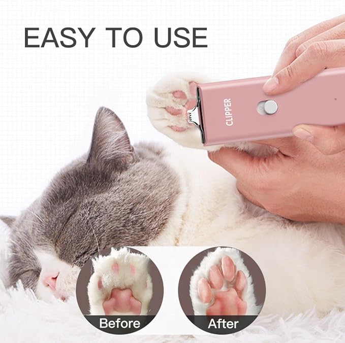 Dog Cat Home Hair Waterproof Clipper Portable Electric USB Rechargeable Pet Grooming Tools Low Noise Shaver Cordless Trimmer for Small and Large Pets-PawvioPets