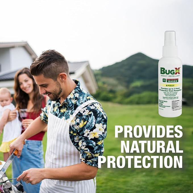 CoreTex Bug X FR DEET-Free Insect Repellent Spray - 4oz Bottle of Natural Geranium Oil to Protect Against Mosquitoes, Flies & Fleas - Travel Size Bug Repellent Spray Bottle-PawvioPets