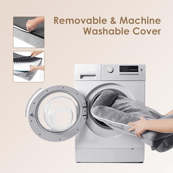 EHEYCIGA Orthopedic Dog Bed for Small Dogs, Waterproof Memory Foam Small Pet Beds with Sides, Non-Slip Bottom and Egg-Crate Foam Medium Dog Couch Bed with Washable Removable Cover, Grey-PawvioPets