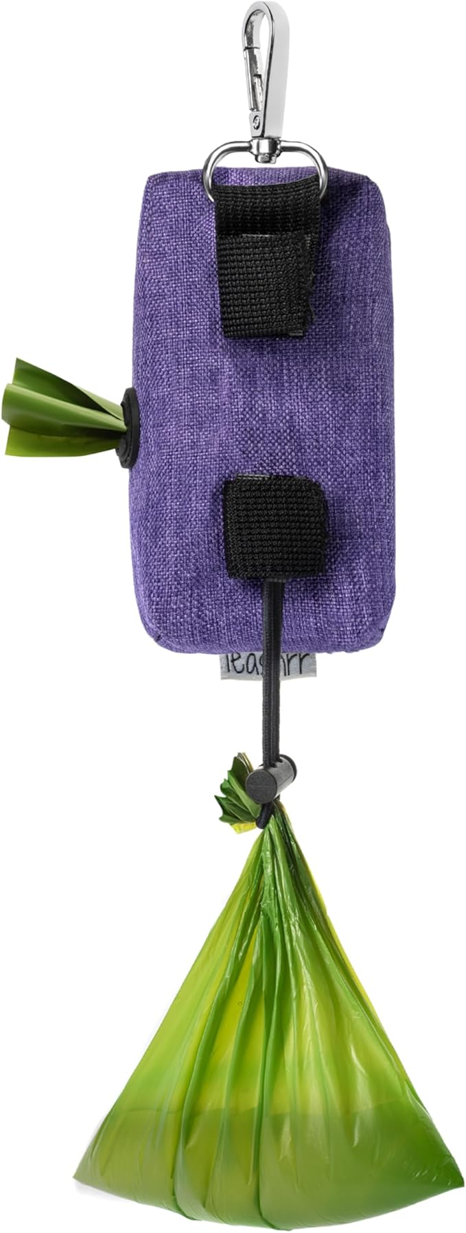 Dog Poop Bag Holder for Leashes - Dog Poop Bag Dispenser and Treat Holder with 2 Waterproof Pouches for Pet Waste Bags and Walking Accessories + 1 Free Roll (Purple)-PawvioPets