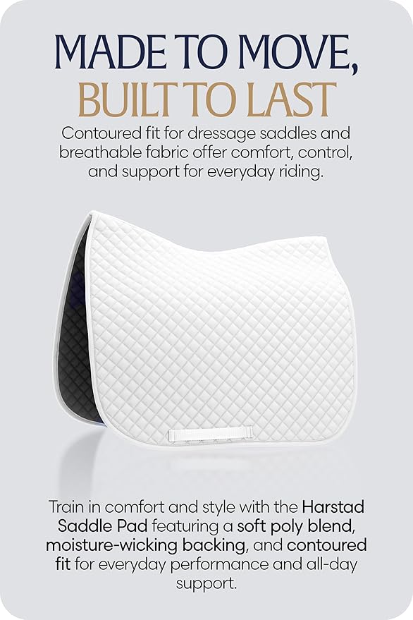 Equinavia Harstad Dressage Saddle Pad | Classic & Durable | Moisture-Wicking Tricot Backing-PawvioPets