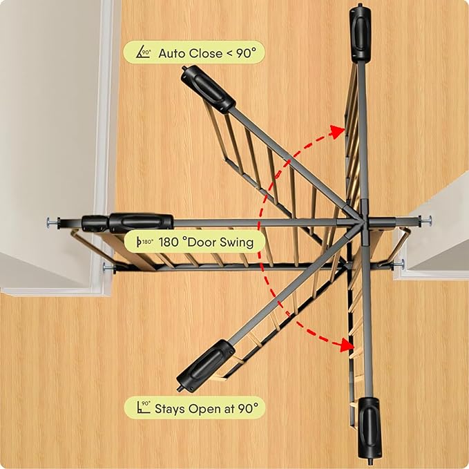 Extra Wide 62-67 Inch Baby Gates for Stairs, Doorways - No Drilling, Pressure Mounted Pet Gates for Kids & Dogs-PawvioPets