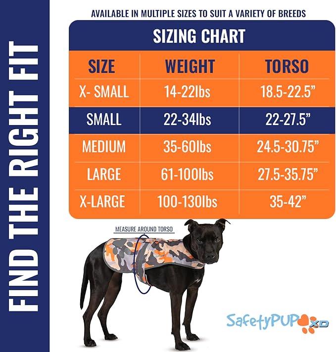 Dog Reflective Vest – Hi-Vis Fluorescent Visibility That Helps to Safeguard Your Pet On/Off Leash in Urban & Rural Areas (Camo, Small)-PawvioPets