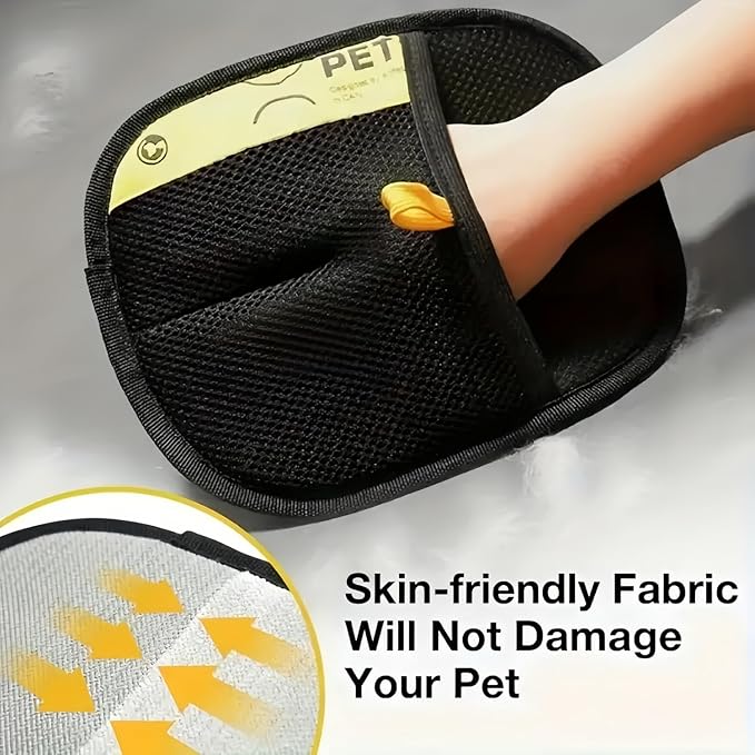 2PCS Pet Hair Remover Gloves, Pet Hair Removal Tool, Reusable Removal Tool for Couch, Furniture, Carpet, Car Seat, Cat Grooming Tools-PawvioPets