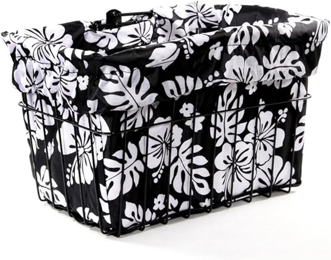 Cruiser Candy Bike Basket Liner Waterproof, Universal Fit for Most Bike Baskets, Stylish 2in1Tote, Bike Basket Cover, EBiKE Front Wire Or Wicker Bike Baskets Fits Up to 15x12x10-PawvioPets