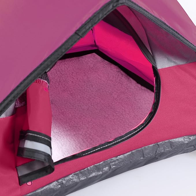 Cat Camping Tent, Cat Tent Bed, Pet Tent for Indoor Cat and Small Dog, Mini Tent (Red, 21 x 21 x 14 Inches)-PawvioPets