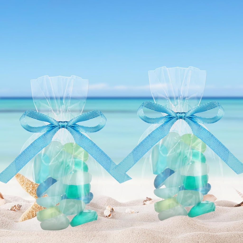 200g Sea Glass Soap Decor Seashell Decorative Soaps for Bathroom Home Decor Beach Wedding Nautical Wedding Party Favors Beach Bridal Shower Favors(Sea Glass)