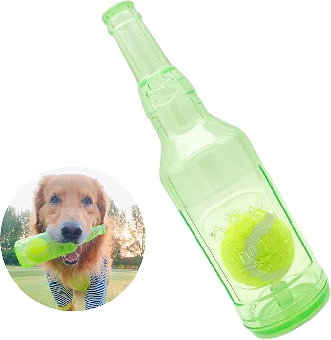 Dog Squeaky Floating Toy for Small Medium Large Dogs Training Fetch Indestructible Dog Chew Toys Indoor Pool Beach Outdoor Pet Supplies Green M-PawvioPets