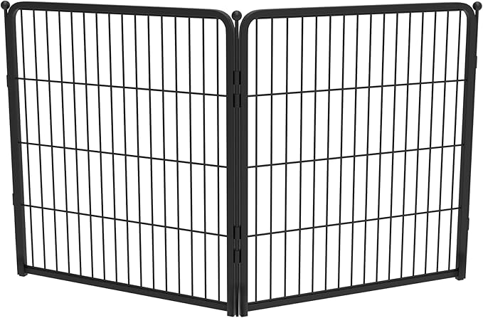 FXW Homeplus Unleashed Indoor Dog Playpen - Stress-Free and Safe Play, Heavy Duty 32 Inch 2 Wire Panels Dog Pen for Small and Medium Dogs, Black│Patented-PawvioPets