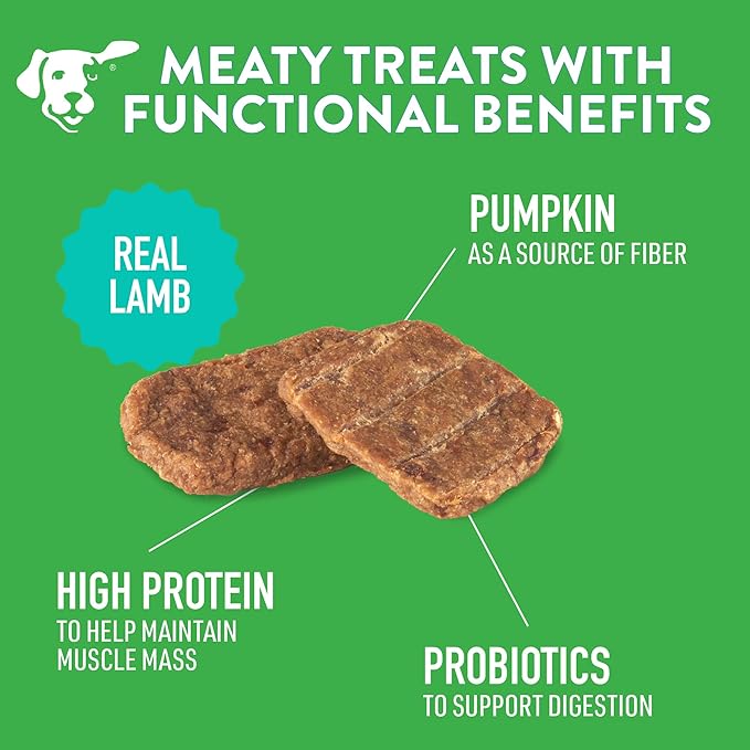 DOGSWELL Gut Health Mini Jerky Functional Dog Treats, Lamb 4 oz. Bag-PawvioPets
