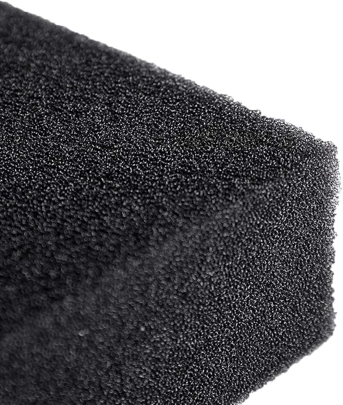 AQUANEAT Aquarium Filter Sponge Open Cell Foam Sheet Bio Sponge Filter Media Pad HMF Fish Tank Sump Divider (11" Lx 10.25" W x 2" H, Black)-PawvioPets