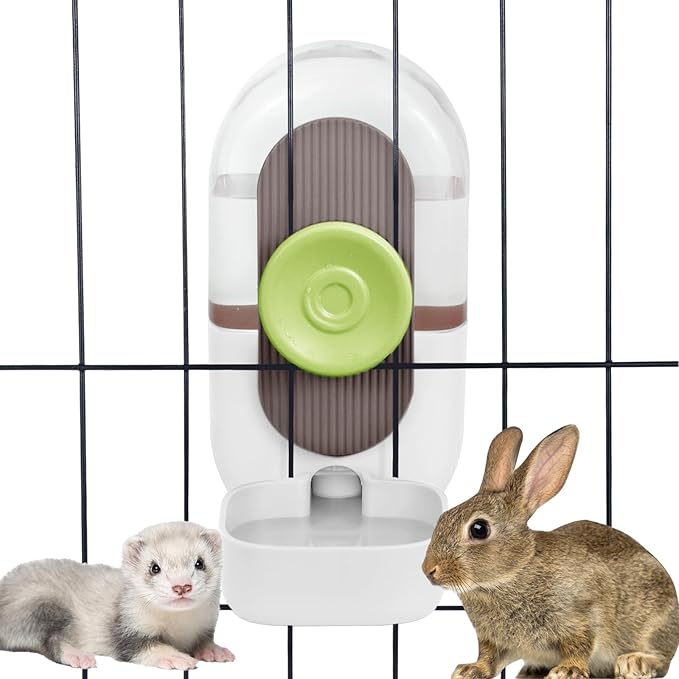 28oz Hanging Automatic Water Dispenser，Rabbit Water Bottle,Bunny Guinea Pig Ferret Water Bowl for Cage,Suitable for Small Animal Puppies(Cage Grid Spacing Over 1.2'')-PawvioPets