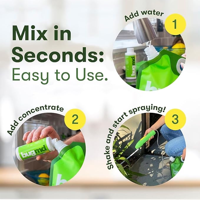 BugMD Blaster Kit - 4 Pack Pest Control Essential Oil Concentrates 3.7 oz and 1 Pest Blaster - Plant-Powered Bug Spray for Home, Insect Killer, Ant Killer for House, Roach, Flea Spray for Home-PawvioPets