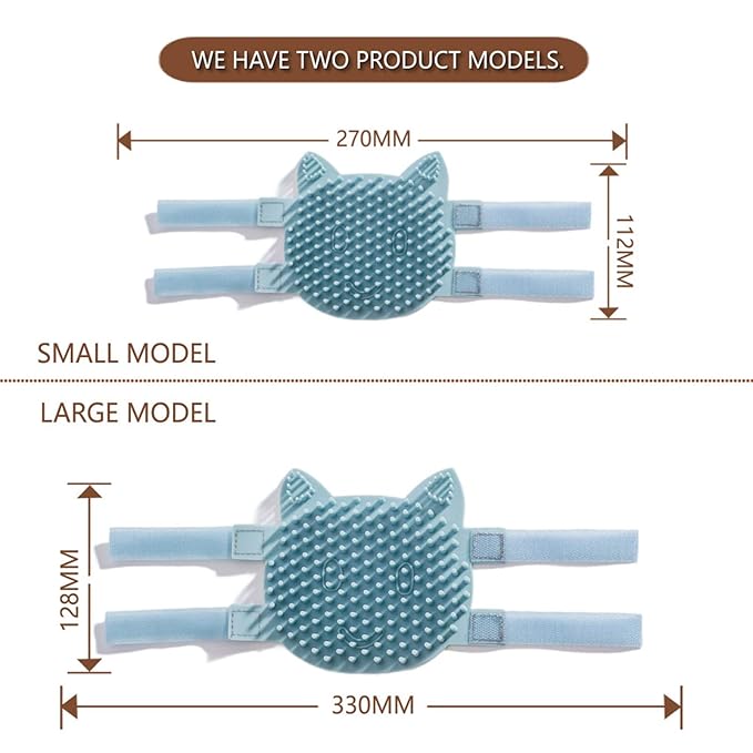 ABCOOL Cat Pet Self Grooming Comb Brush - Multi Functional Catnip Flavor Corner Massage Glove Tool for Kitten Puppy Relaxing, Extra Soft Silicone Pins Handy Hair Shedding Trimming-PawvioPets