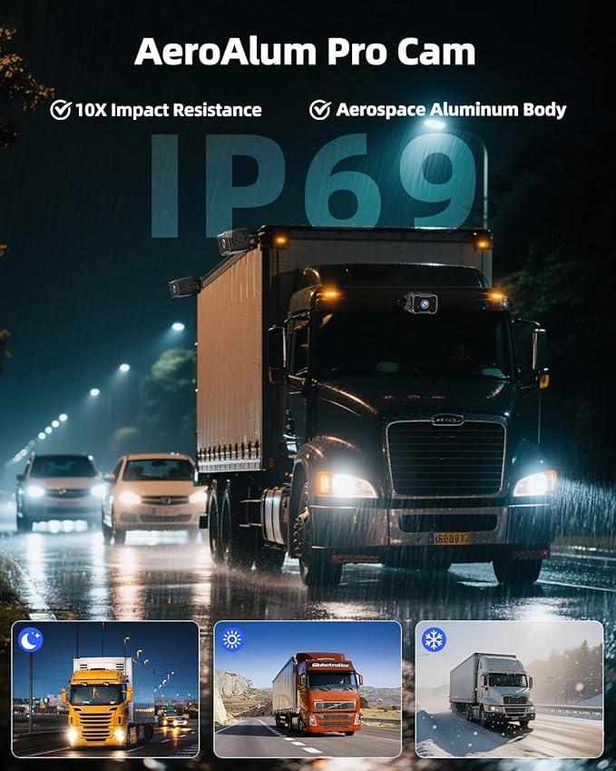 4 Channel 1080p HD Backup Camera System with 10.2" Touchscreen Monitor, DVR Recording/Playback, Bluetooth, FM Radio & Media Player for Trucks, Semis, RVs, Trailers, Vans, SUVs, Cars-PawvioPets