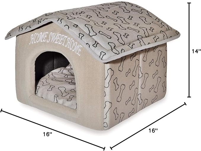 Best Pet Supplies Portable Indoor Pet House – Perfect for Cats & Small Dogs, Easy To Assemble – Brown-PawvioPets
