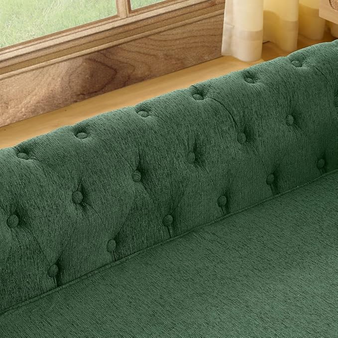 Dog Sofa Couch for Medium to Large Dogs, 55" Memory Foam Pet Sofa Couch with Washable Fabric, Durable Elevated Dog Bed with Legs, Removable Cushion for Medium and Large Dogs, Green-PawvioPets