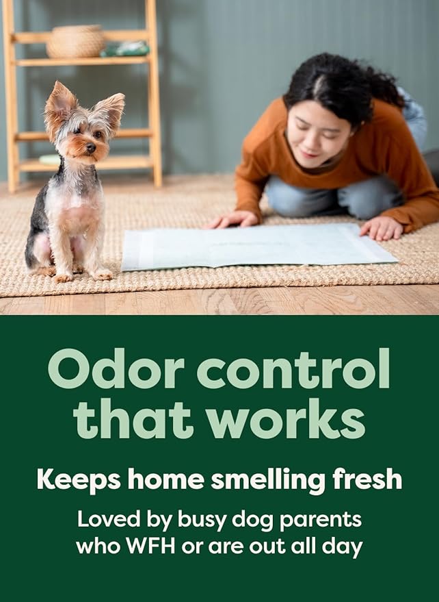 Earth Rated Max Absorbency Puppy Pee Pads for Dogs Absorbs 2X Faster & 2X More, Leak-Proof Odor-Free Potty Training Wee Wee Pad, Unscented, Large, 22” x 23”, 40 Count-PawvioPets