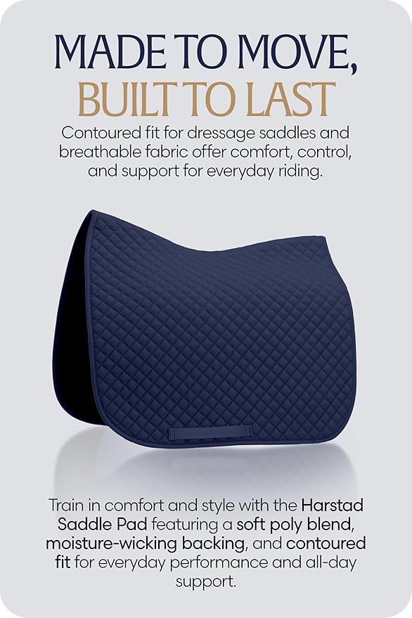 Equinavia Harstad Dressage Saddle Pad | Classic & Durable | Moisture-Wicking Tricot Backing-PawvioPets