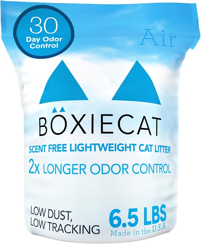 Boxie® Unscented 30 Day Natural Odor Control Cat Litter, 6.5lb Lightweight Plant Based Kitty Litter-PawvioPets