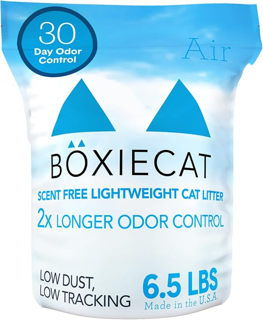 Boxie® Unscented 30 Day Natural Odor Control Cat Litter, 6.5lb Lightweight Plant Based Kitty Litter-PawvioPets