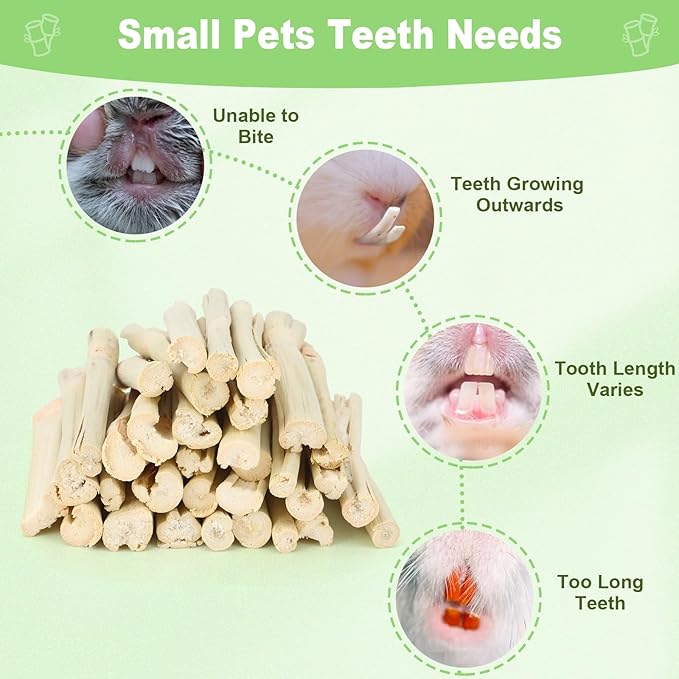 2.7lb Sweet Bamboo Sticks for Rabbits Chew Sticks Toys Guinea Pig Hamster Chinchilla Molar Treats Snacks, Natural Teeth Grinding Toys-PawvioPets