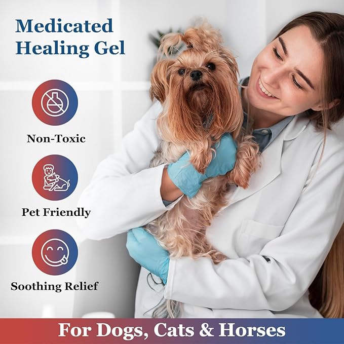 Dry Nose and Paw Soother, Solva-Ker Gel Moisturizer for Pet's Cracked Nose and Paws, Greaseless Healing Balm for Dogs, Cats, and Horses-PawvioPets