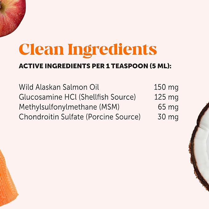 Dog Joint Supplement with Salmon Oil for Dogs - Ease Stiffness, Reduce Discomfort & Support Joint Mobility Liquid Supplement, Dog Food Topper Bone Broth with Glucosamine for Dogs (12 oz)-PawvioPets