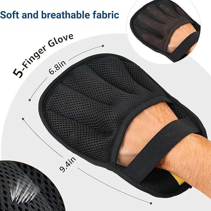 5-Pack Pet Hair Removal Gloves,Electrostatic Pet Hair Remover Tool,Dog Hair Remover Furniture Reusable & Washable Grooming Mitts,Lint & Fur Remover for Clothes, Carpets, Car Seats-PawvioPets