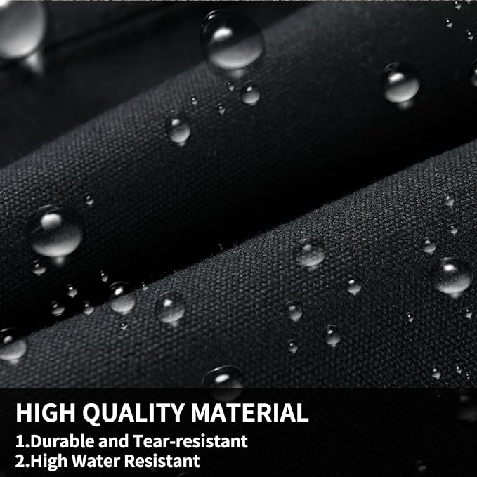 Coverado Front Seat Covers, Waterproof Canvas Seat Protector for Car Seat Cushions for Kids & Dogs, Compatible with 2015-2025 Ford F150 & 2017-2025 Ford F250 F350 F450(Black, 2PCS)-PawvioPets