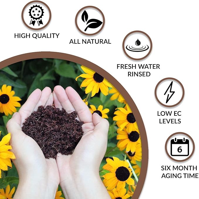 Coco Coir Brick (10lbs), Organic Perlite, Worm Castings, Neem Seed Meal, Kelp Meal Fertilizer, & Organic Biochar for Plants - Potting Soil & Garden Fertilizer Mix - 100% Natural Gardening Bundle-PawvioPets