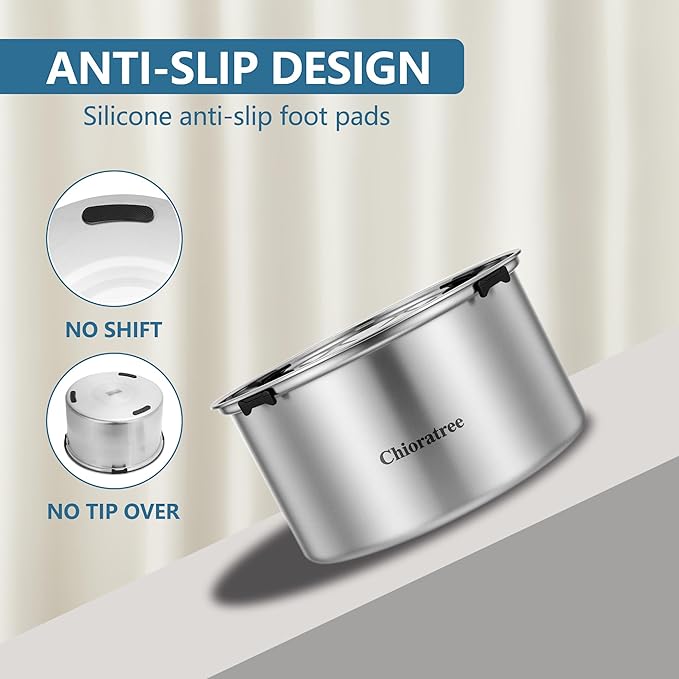 Dog Water Bowl No Spill,5.6L/1.5Gal Large Spill Proof Water Bowl for Dogs,Stainless Steel Slobber Stopper Slow Drinking Dog Bowl Anti Splash Pet Water Dispenser for Messy Drinkers-PawvioPets