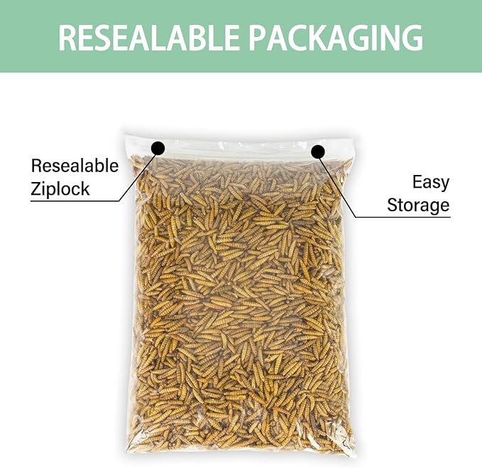 5.5LB Dried Black Soldier Fly Larvae, More Calcium Than Dried Mealworms, High Protein Chicken Feed, Poultry Treat-PawvioPets