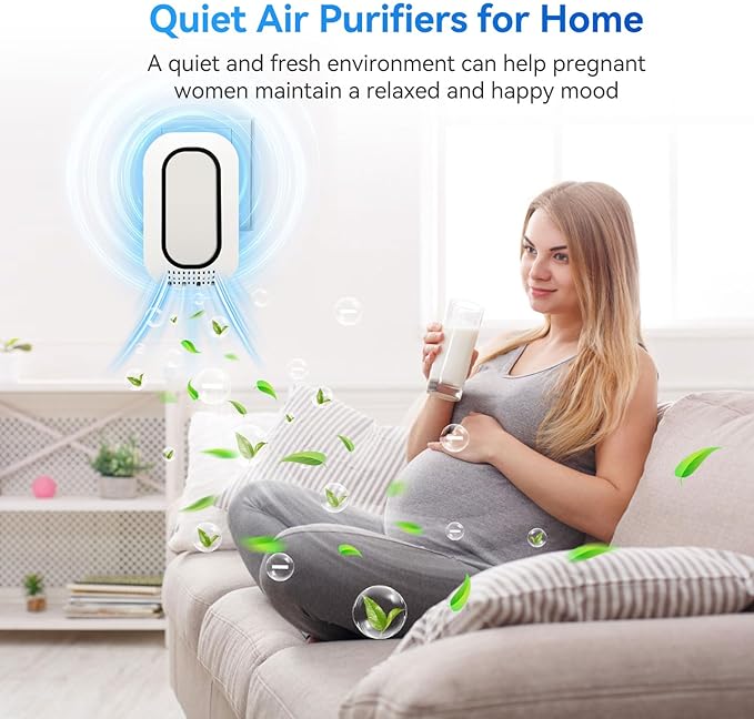 Air Ionizers for Home With 4 Negative Ion Output Heads,Ionizer Air Purifier Plug in With Backlight,Quiet and Energy-Saving, Ideal Air Cleaners for Bedroom,Office,Living Room and Pet Room(4)-PawvioPets