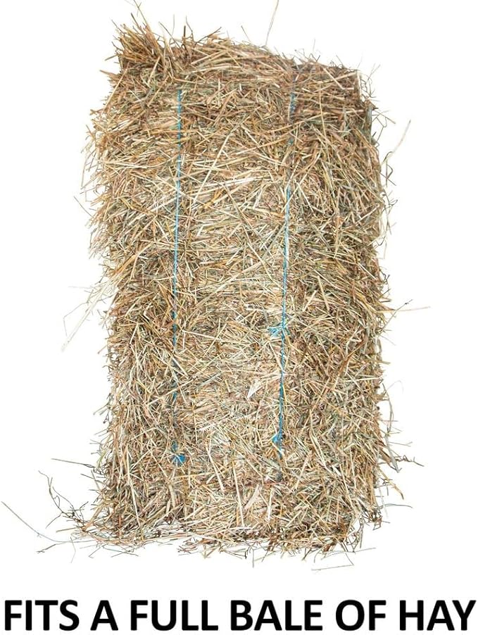 Dura-Tech Full Bale Hay Sack | Color Black | Horse Stable Essential | Full Bale Capacity | Slow Feed Design | Durable 1200D Fabric | Easy Hanging-PawvioPets