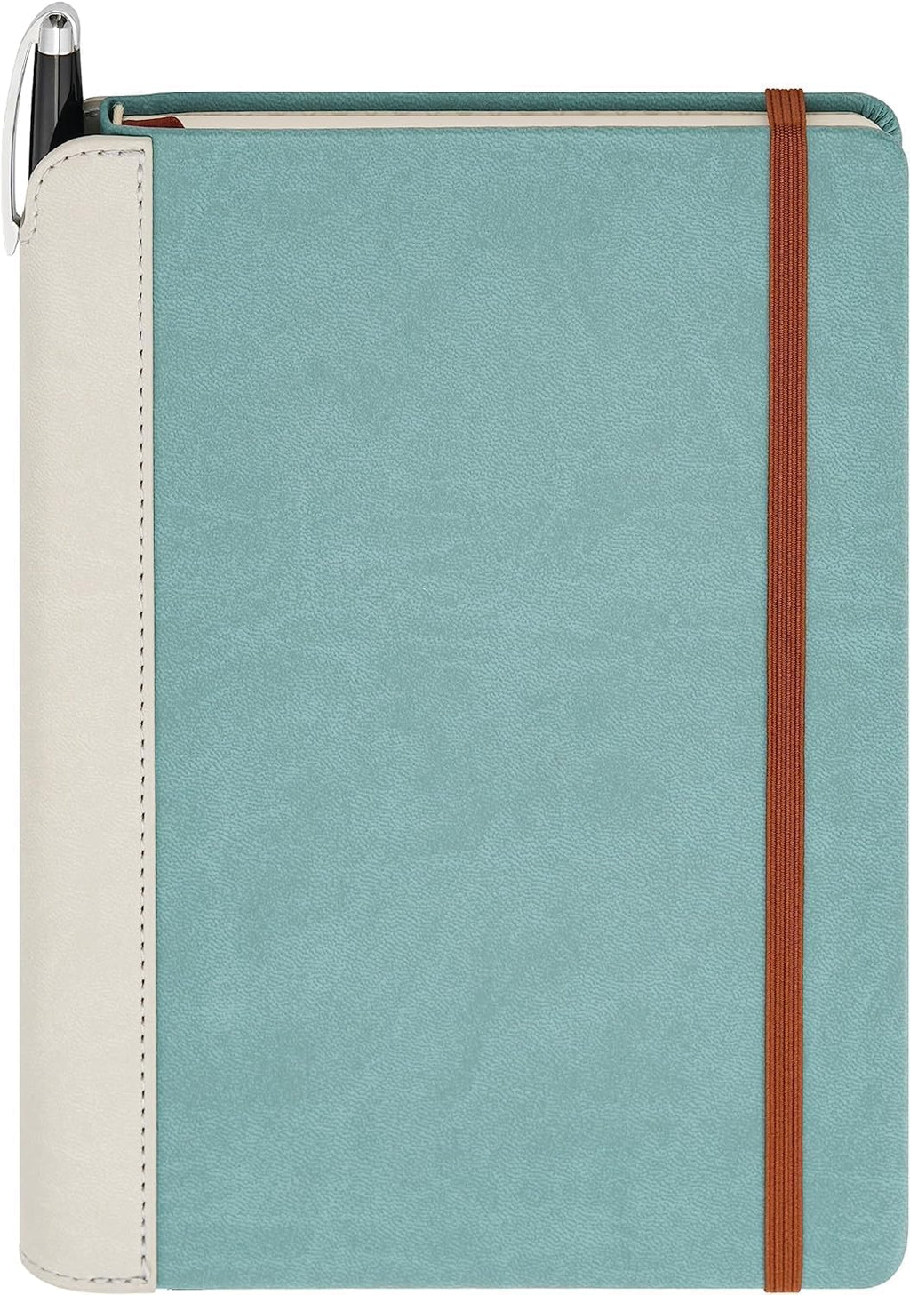 SETTINI® Lined Journal - Sleek Teal Journal for Writing Gift Set - Hardcover Vegan Leather, Includes Luxury Pen in a Unique Pen Holder, 192 Pages, 6 x 8.5 inches, Birthday Gift