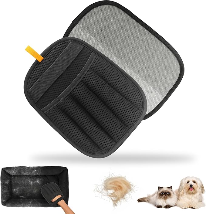 2025 Newly Upgraded Pet Hair Removal Gloves for Cats & Dogs, Electrostatic Grooming Gloves for Pet Hair, Five-Finger Reusable Pet Hair Remover Tool for Clothes, Bed, Couch, Carpet, 1 Pcs-PawvioPets