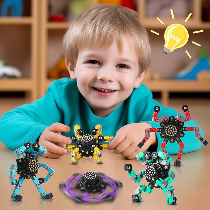 for Mom Transformable Fidget Spinners for Kids and Adults Stress Relief Sensory Toys for Boys and Girls Fingertip Gyros Toy Birthday Party Favors for Kids Classroom Gifts-PawvioPets