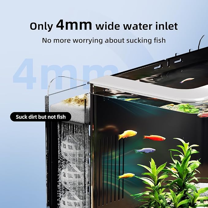 Betta Fish Tank, 2.5 Gallon Aquarium Kit with Modular Filtration, Heater, Light, Self Cleaning, Oxygenation, Small Fish Tank for Goldfish, Guppy, Shrimp-PawvioPets