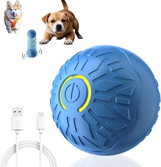2025 New Interactive Dog Toys Dog Balls,Durable Motion Activated Automatic Rolling Ball Toys for/Small/Medium Dogs（Blue-PawvioPets