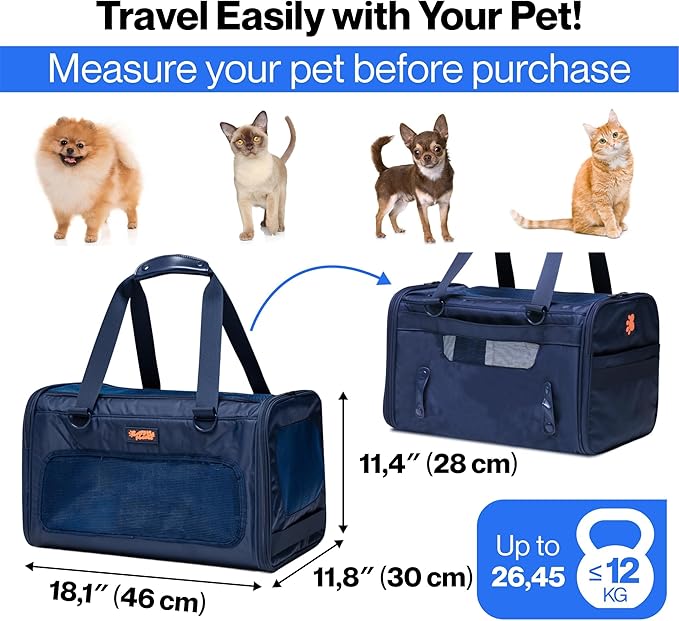 Dog Sling Carrier for Small Dogs – Pet Shoulder Bag with Safety Strap, Breathable Dog Pouch Carrier for Puppies and Cats – Soft Hands-Free Dog Carrier for Travel, Hiking, Shopping-PawvioPets