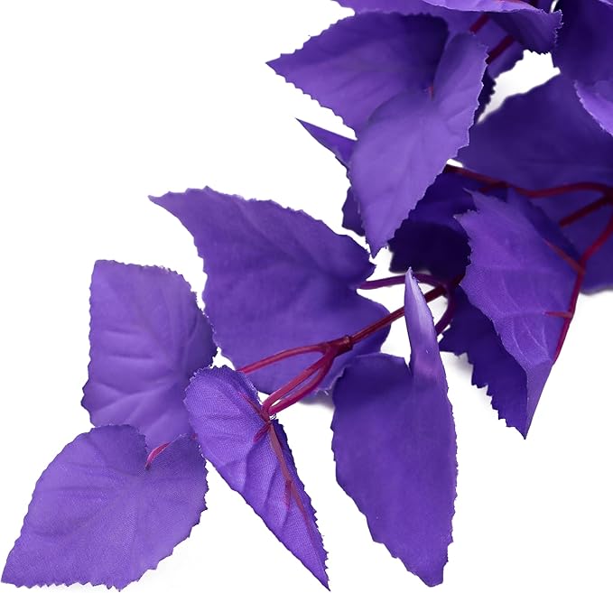 ALEGI Silk Aquarium Plants, 16 Inch Artificial Silk Plants Decorations for Fish Tank,Aquarium Décor Plastic Plants (Purple, 2 Pack)-PawvioPets