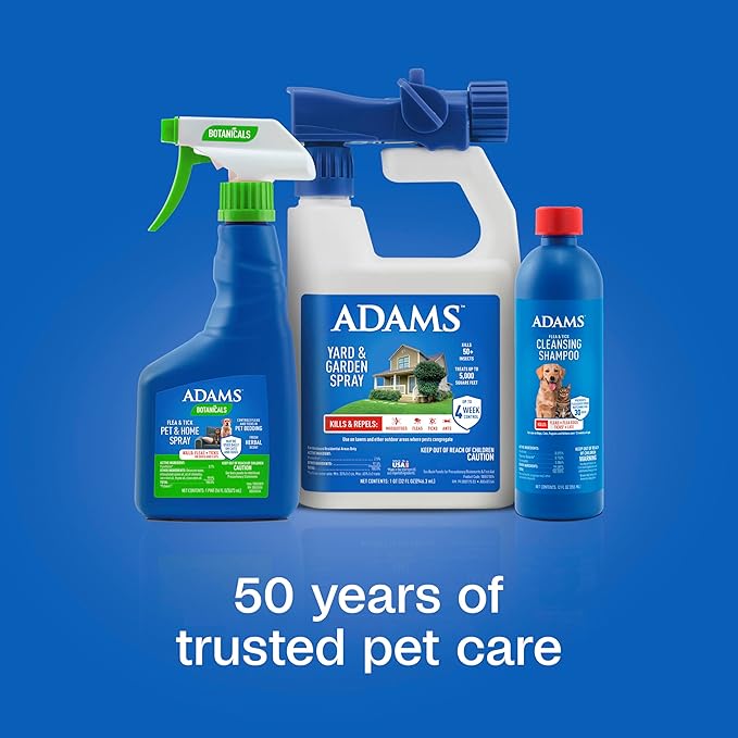 Adams Plus Flea & Tick Shampoo with Precor for Cats, Kittens, Dogs & Puppies Over 12 Weeks Of Age Sensitive Skin Flea Treatment | Kills Adult Fleas, Flea Eggs, Ticks, and Lice| 12 Ounces-PawvioPets