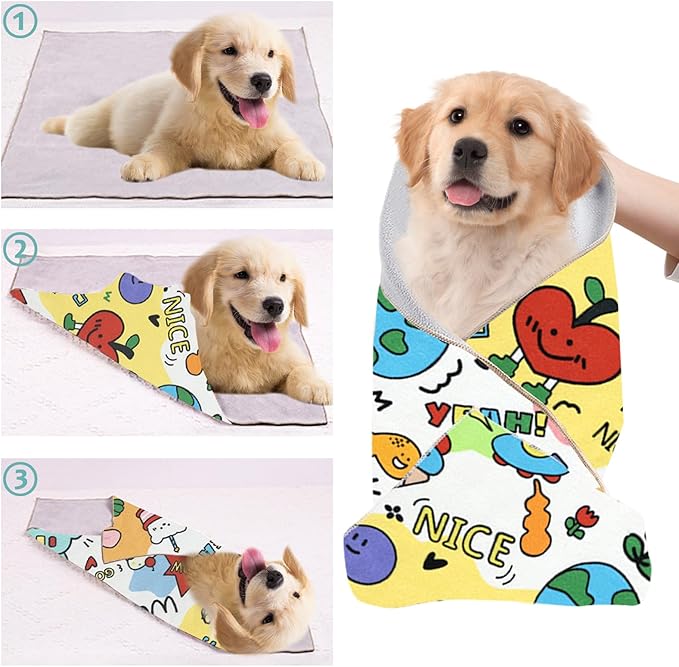 Cat Grooming Wrap, [XXL] Cat Restraint Wrap for Nail Clipping, Ear Cleaning, and Teeth Brushing, Self-Adherent, Anti-Bite, Anti-Scratch, Anti Scratch, Colorful Graffiti-PawvioPets