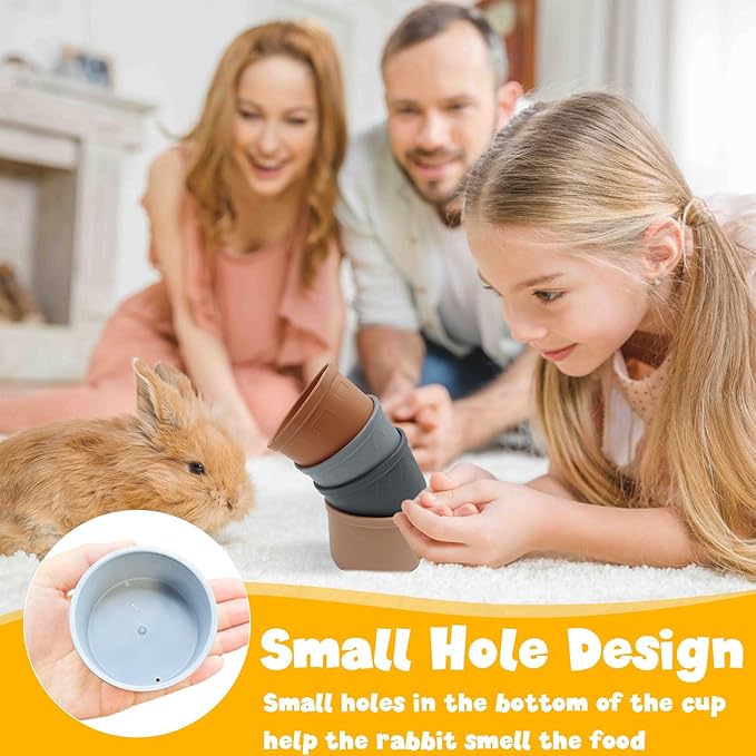 8 Pcs Stacking Cups for Small Animal Toys,Nesting Rabbit Toys of Different Sizes,Safe Plastic Colorful Nesting Toys for Bunny Guinea Pig Hiding Food and Playing-PawvioPets